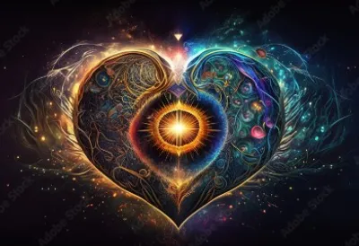 Image of a glowing heart.